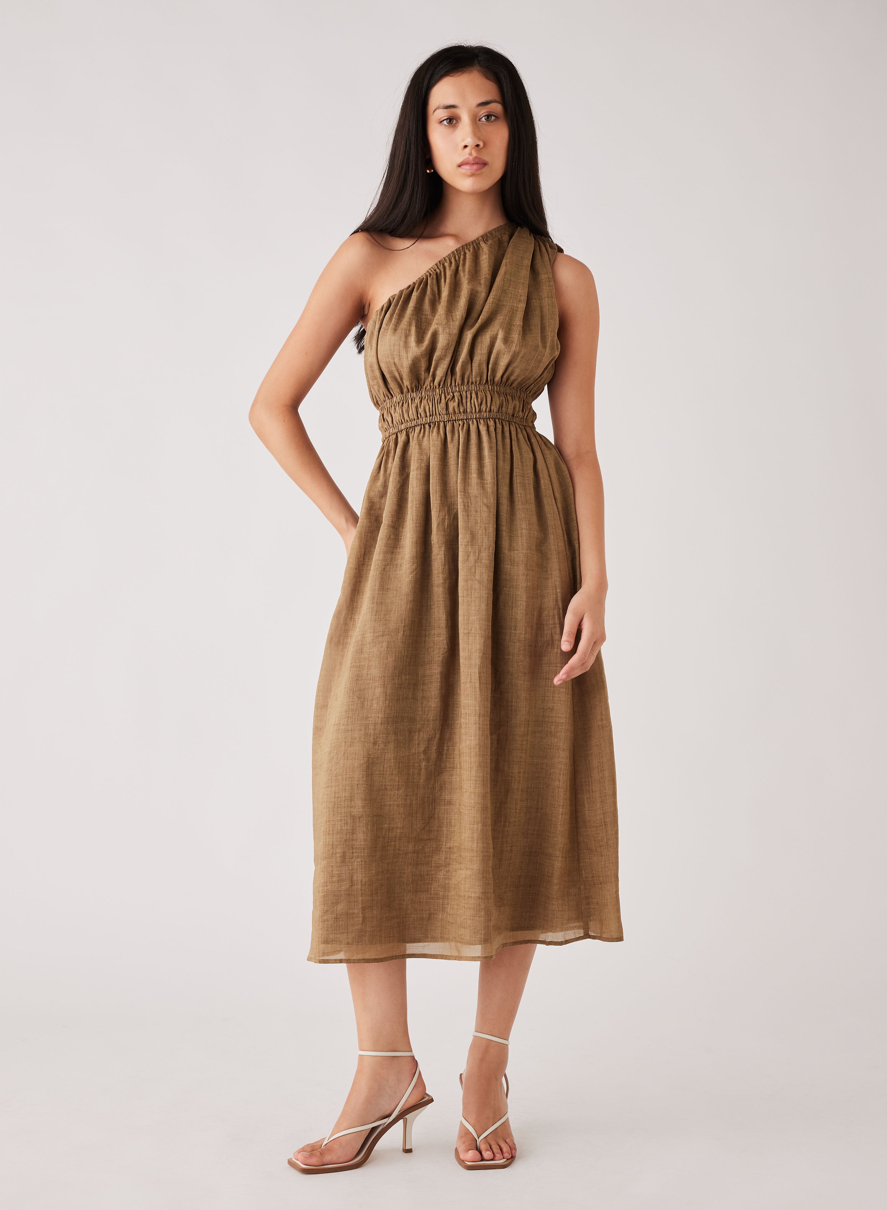 Demi Midi Dress Moss Esmaee