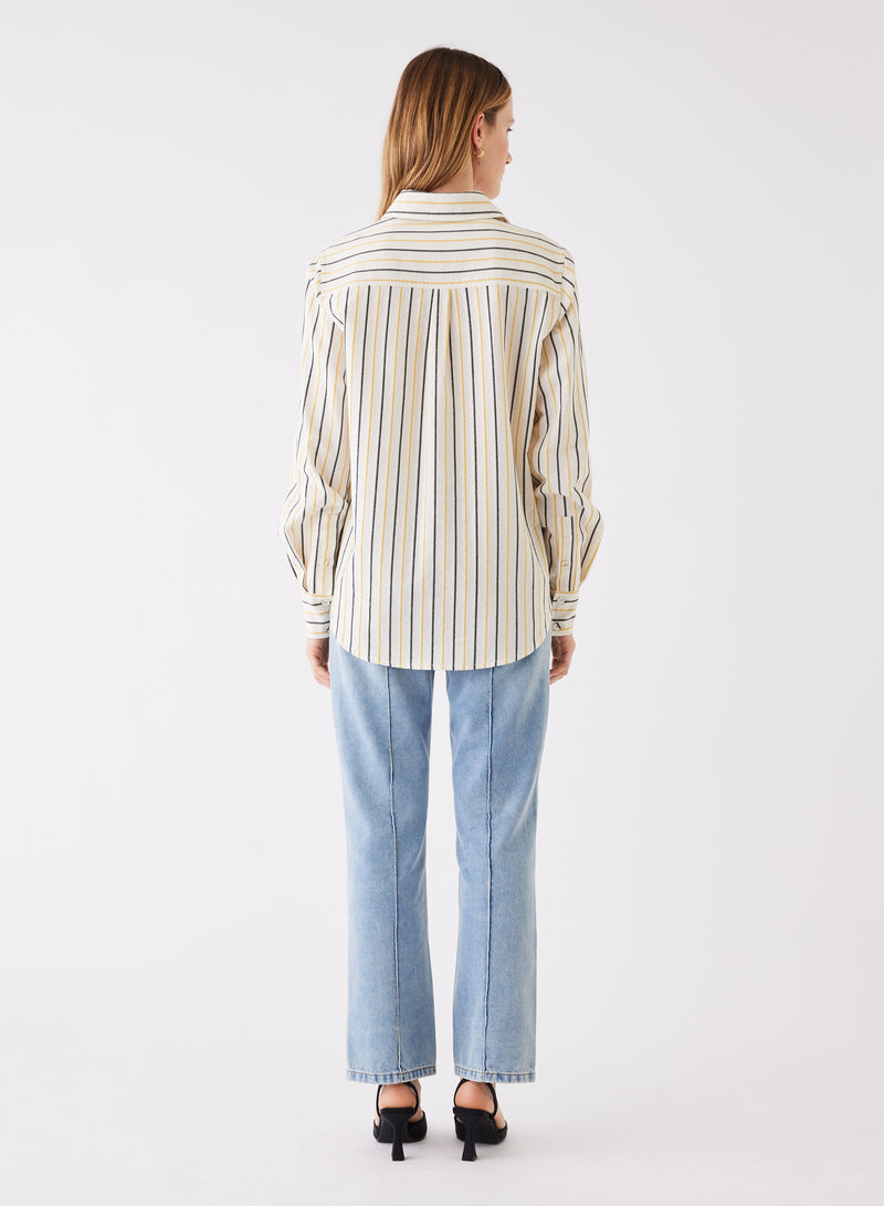 Atlas Shirt - Mustard Stripe