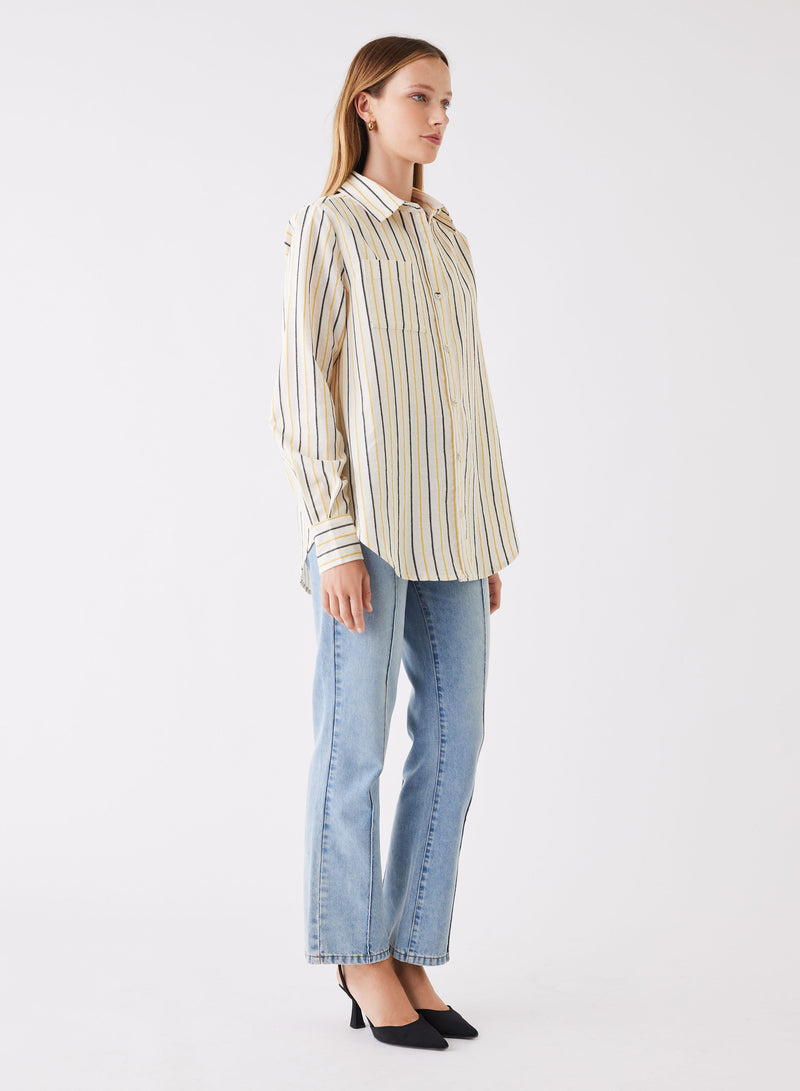 Atlas Shirt - Mustard Stripe