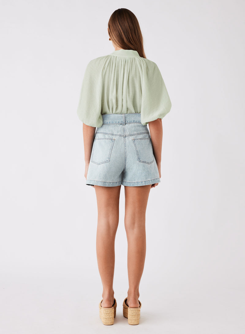 Island Blouse -Sage