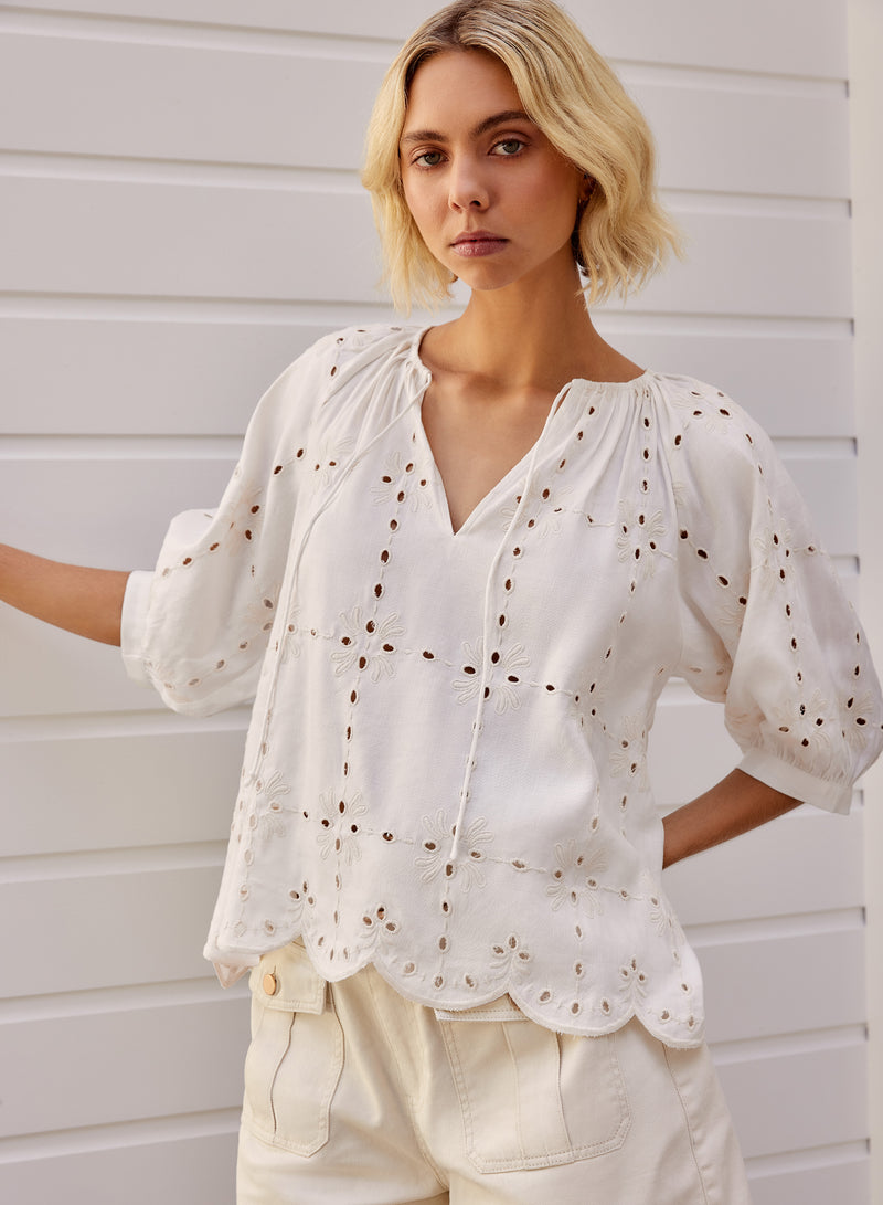 White Haven Blouse - White