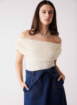 Charmer Off-Shoulder Top - Ivory