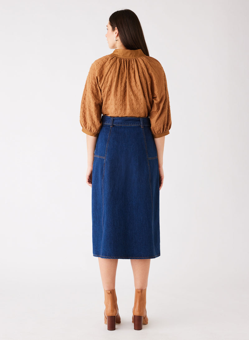 Glimpse Blouse -Chestnut