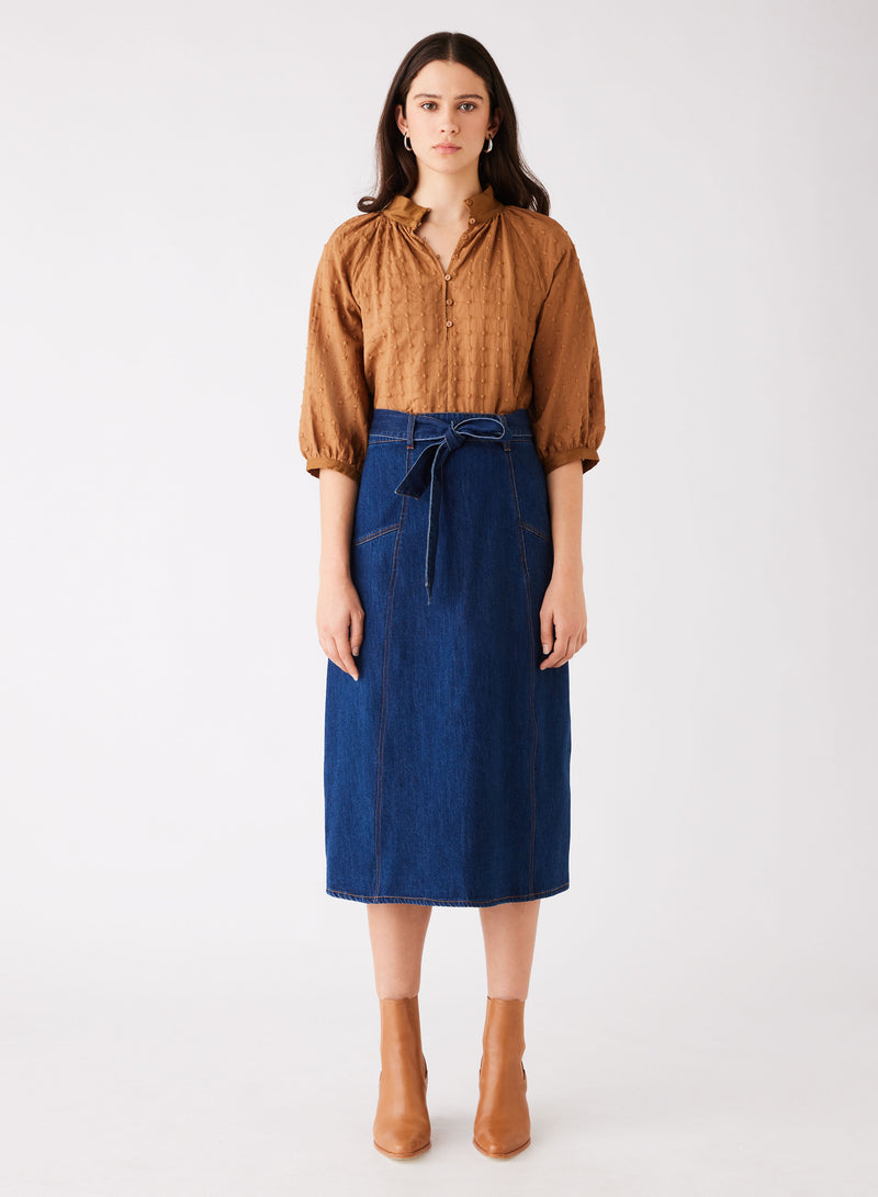 Glimpse Blouse -Chestnut