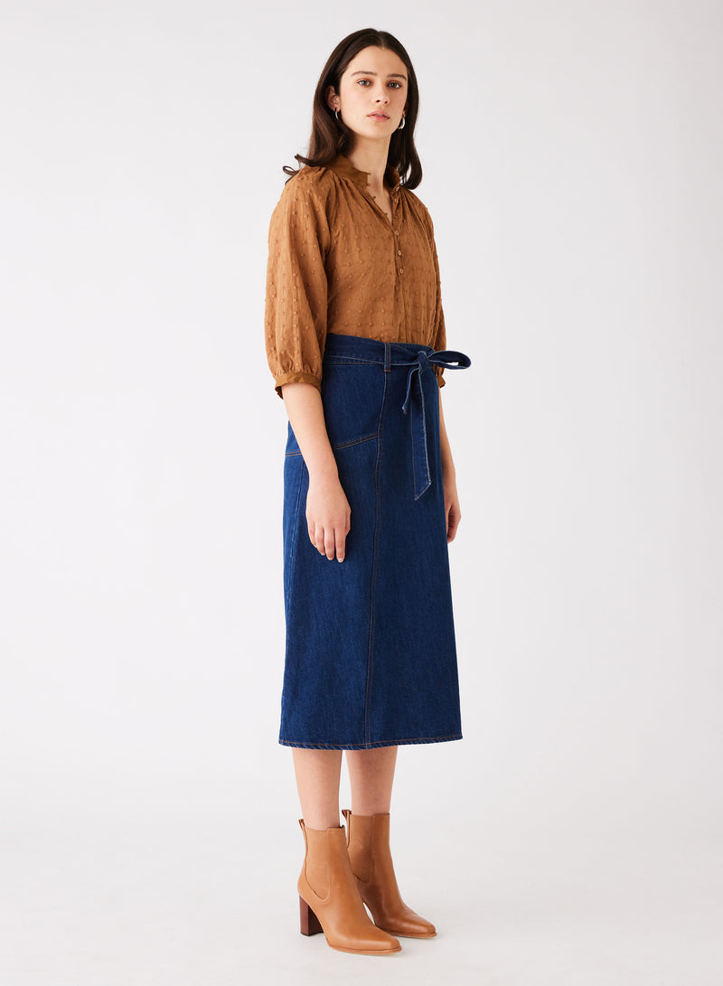 Glimpse Blouse -Chestnut