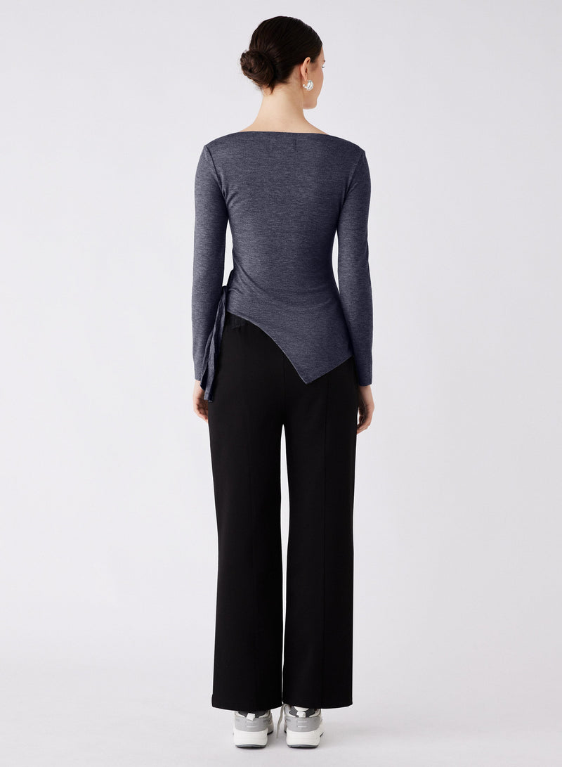 Cancelled Exposition Asymmetric Top - Dark Charcoal