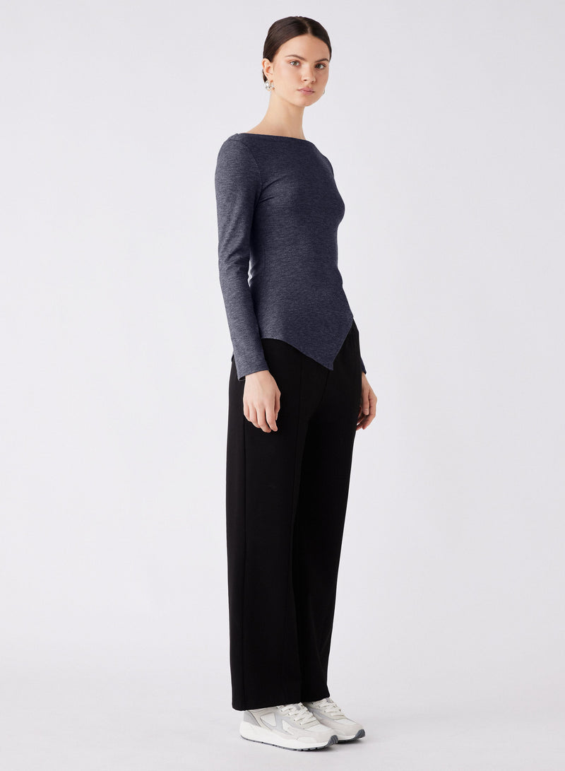 Cancelled Exposition Asymmetric Top - Dark Charcoal