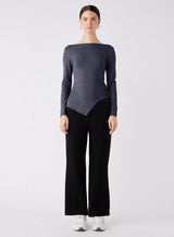 Cancelled Exposition Asymmetric Top - Dark Charcoal