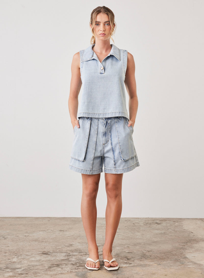 Riptide Denim Top