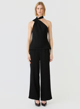 Lumi Halter Top Black