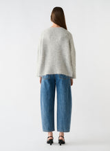 Whisper V Neck Sweater - Silver