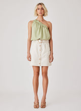 Kokomo Denim Skirt - Ivory