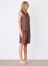 Marseille Vest Top - Espresso