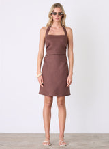 Marseille Halter Dress - Espresso