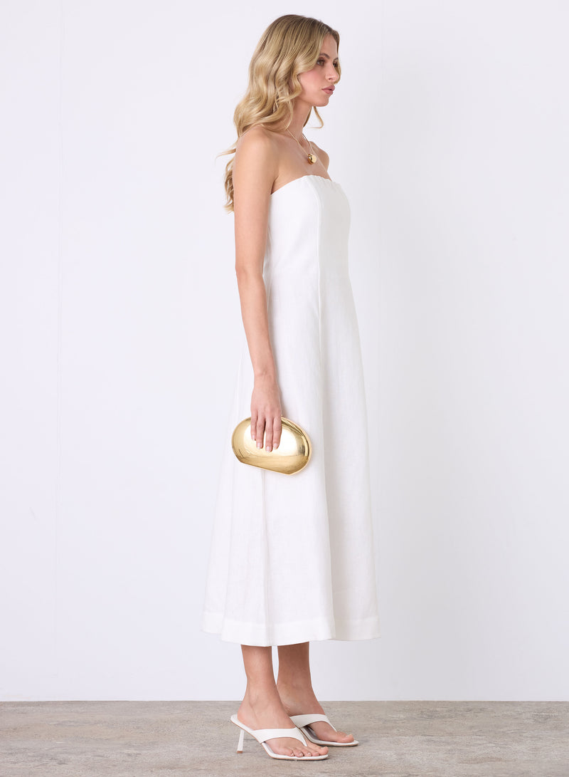 Marseille Bandeau Dress -White