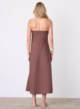 Marseille Bandeau Dress - Espresso