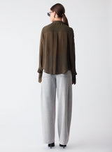 Even Georgette Shirt - Dark Olive