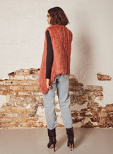 Ora Fur Vest - Rust