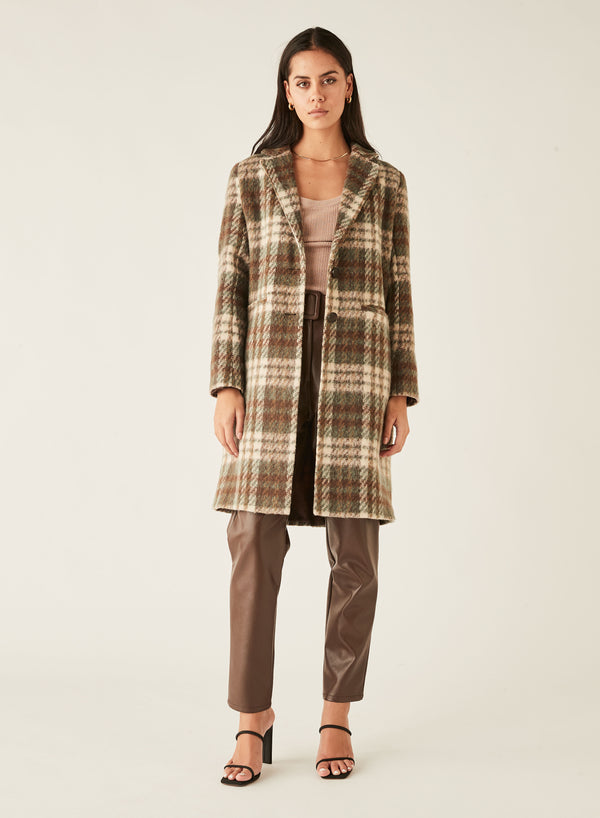 Axel Coat - Teal Check