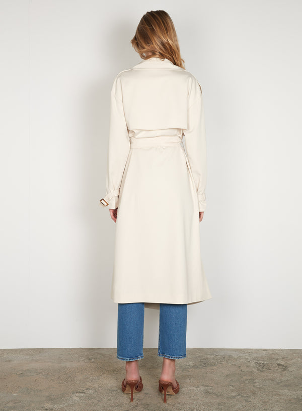 Avenue Trench Coat - Bone