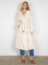 Avenue Trench Coat - Bone