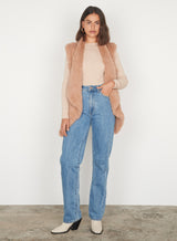 Ora Fur Vest - Cinnamon