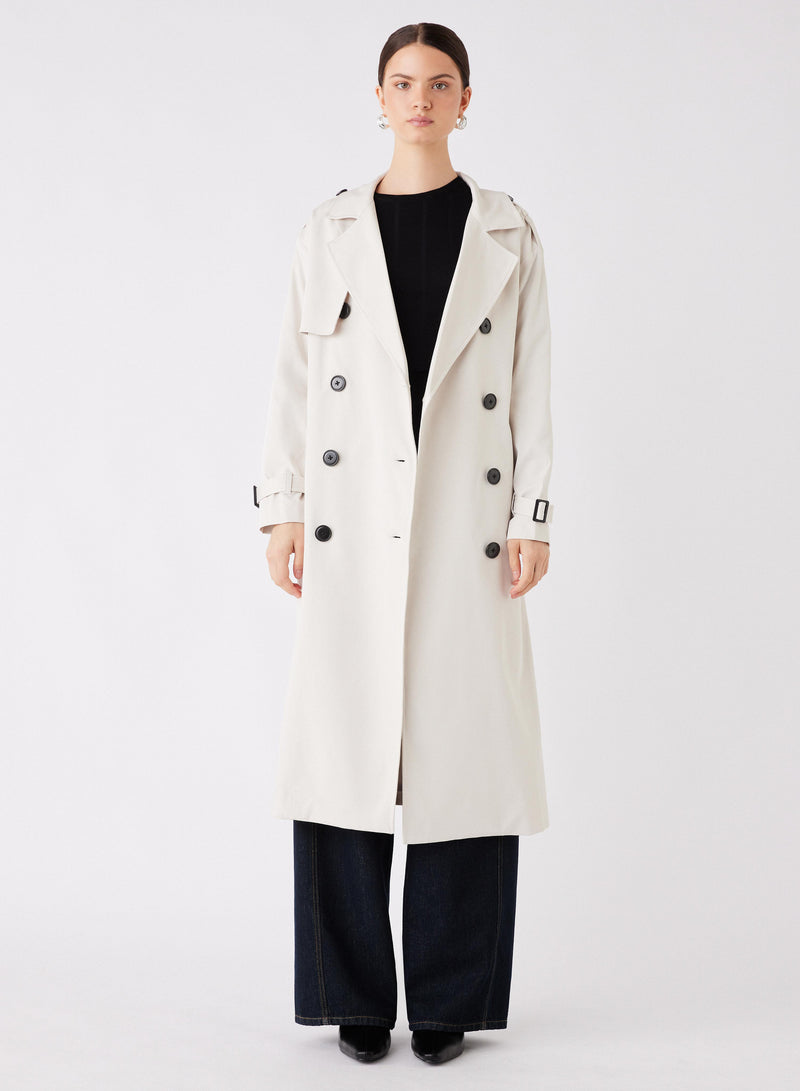 Avenue Trench Coat - Chalk