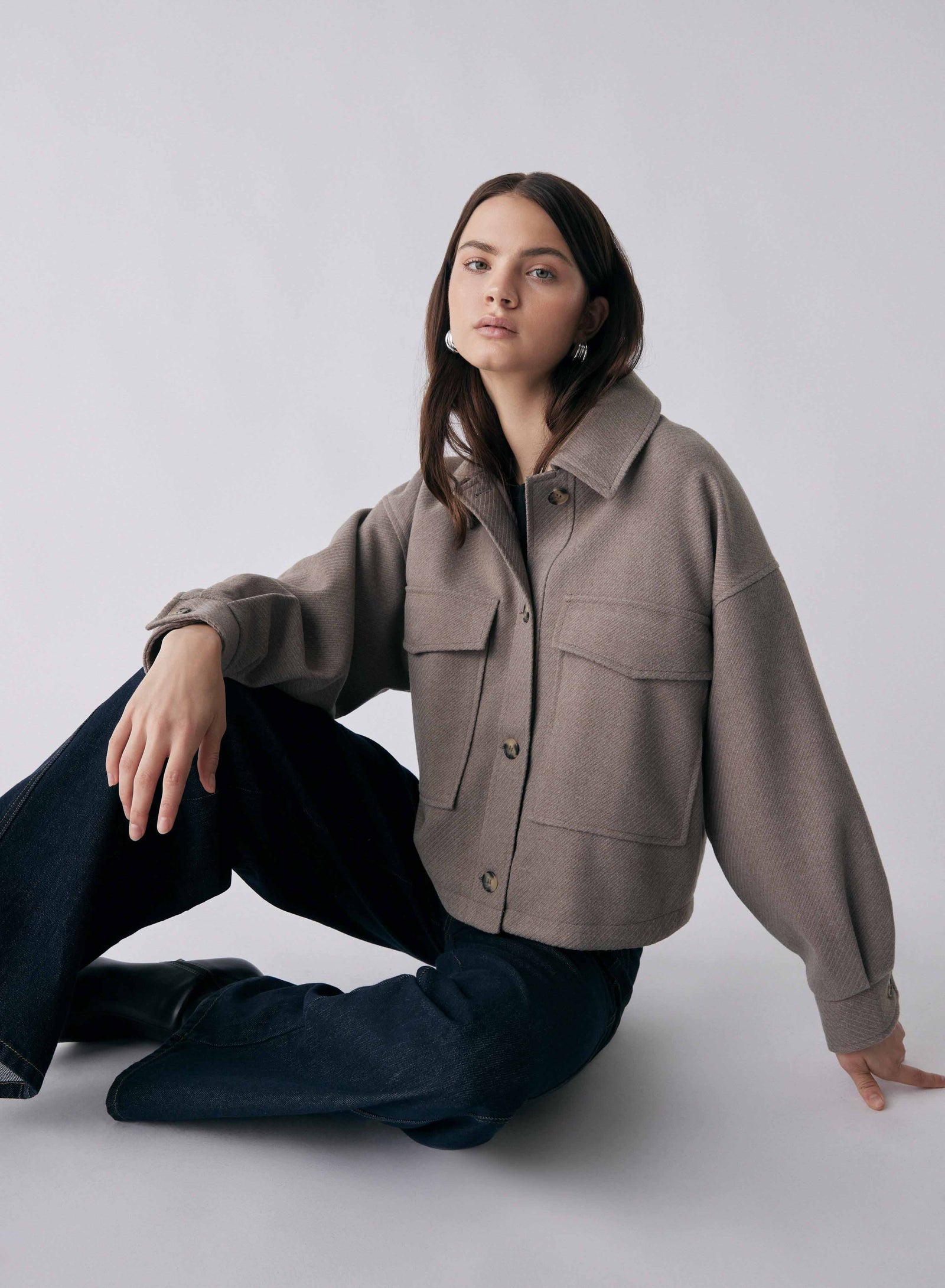 最終値下げI'M HERE: shaggy shirts coat tactac Novella Shirt Jacket – La Garçonne