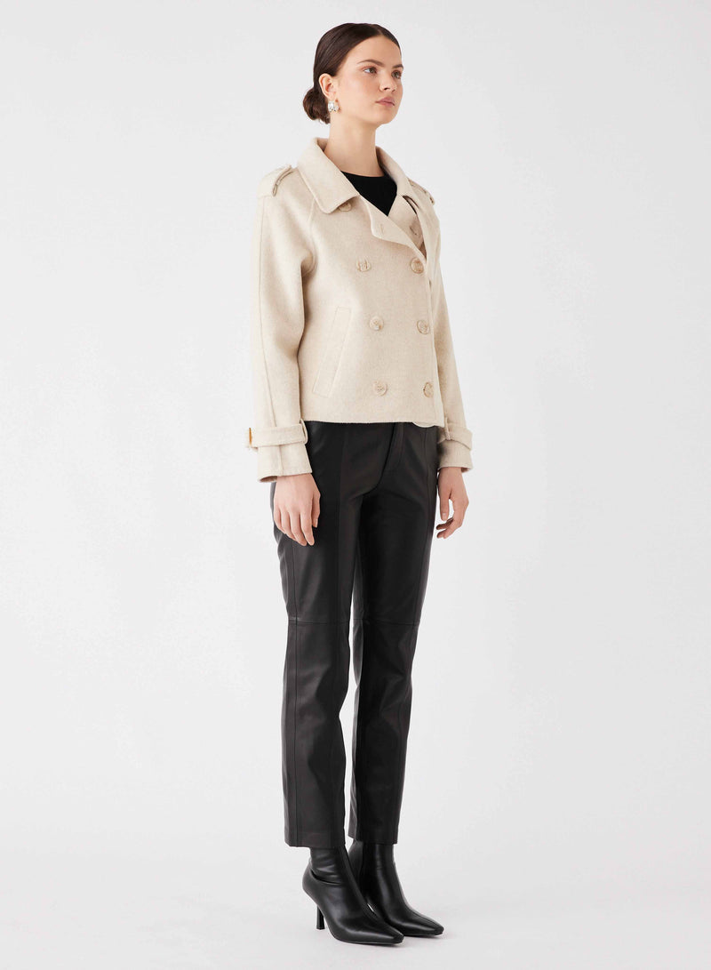 Virtual Cropped Trench - Cream