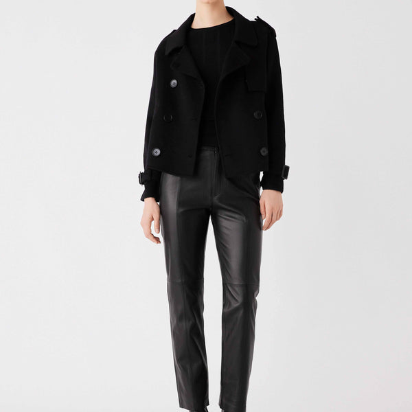 (美品)  MONO ジェレミースコット　CROP TT ブラック Virtual Cropped Trench - Black – Esmaee