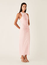 Aroma Gathered Dress - Pink
