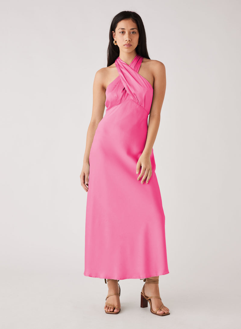 Paris Midi Dress - Pink