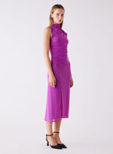 Viola Midi Dress - Bright Purple