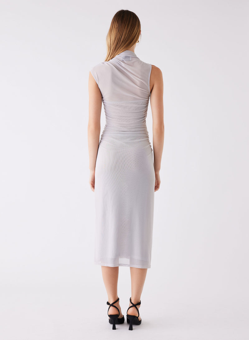 Viola Midi Dress - Silver