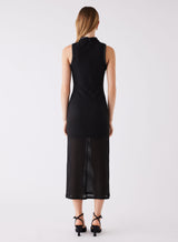 Unforgiven Midi Dress - Black