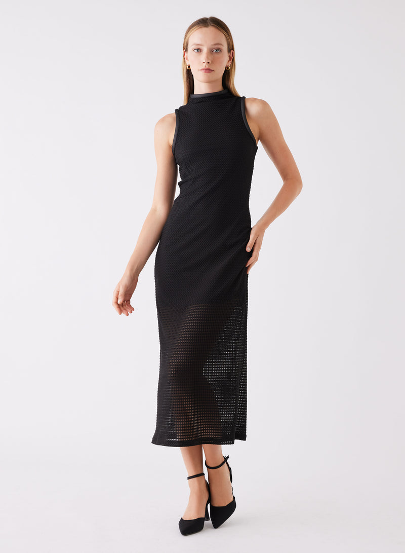 Unforgiven Midi Dress - Black