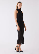 Unforgiven Midi Dress - Black