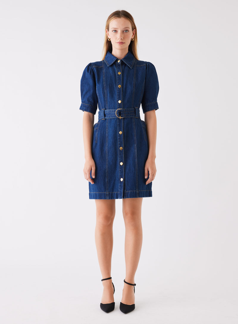 Podium Denim Dress - Indigo