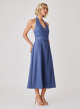 Pier Halter Dress - Dark Blue