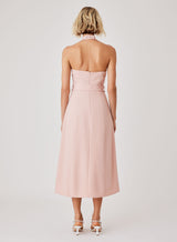 Pier Halter Dress - Peach