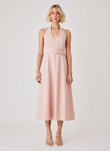 Pier Halter Dress - Peach