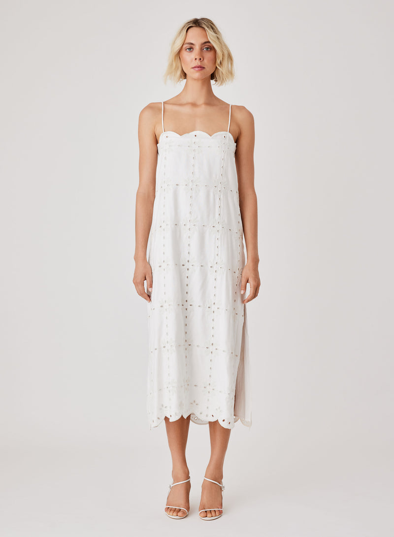 White Haven Midi Dress - White