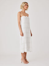 White Haven Midi Dress - White