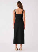 Drift Midi Dress -Black