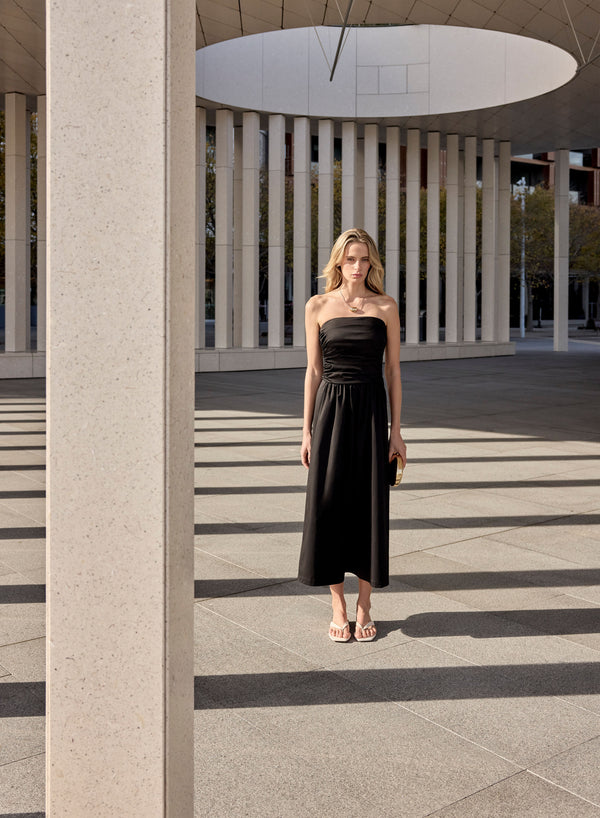 Popsicle Bandeau Dress - Black