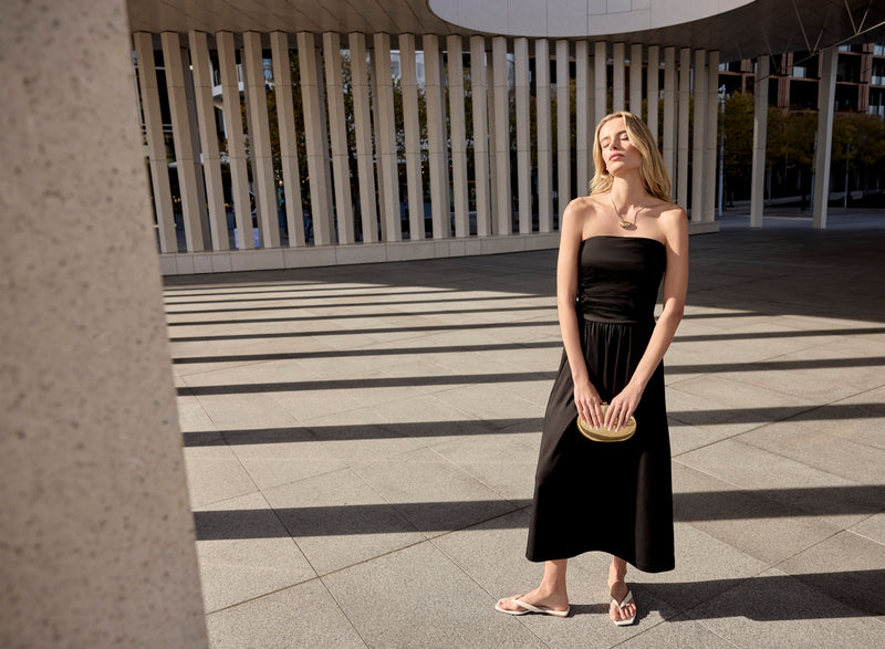 Popsicle Bandeau Dress - Black