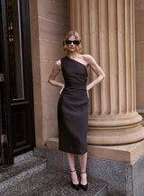 Affinity One Shoulder Midi Dress