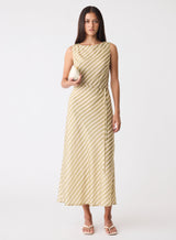 Sahara Maxi Dress - Sage Stripe