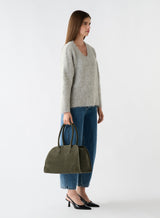 Whisper V Neck Sweater - Silver