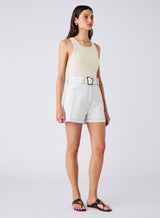 Bronte Linen Tank Cream